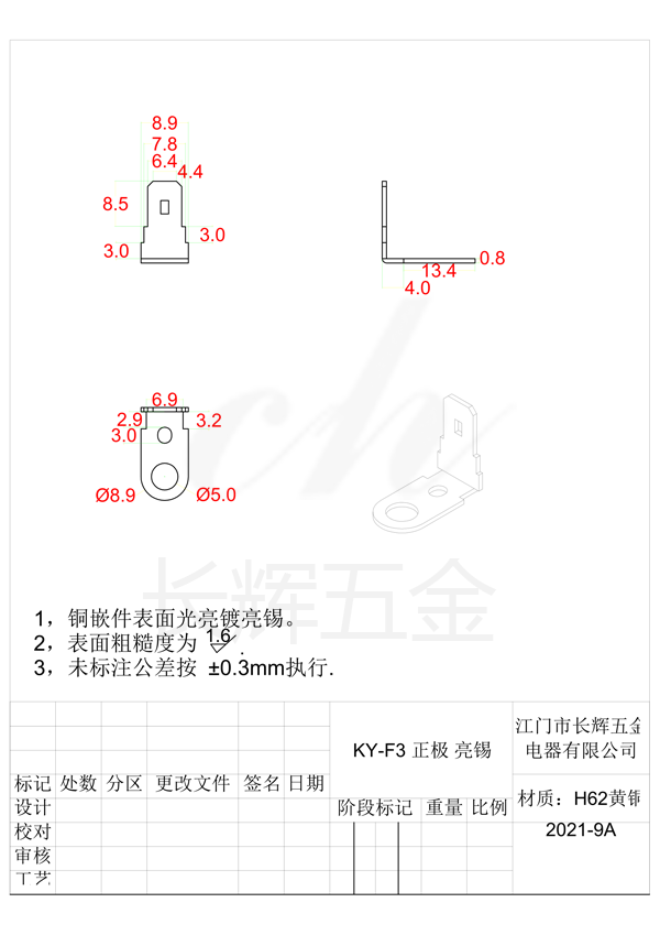 KY-F3 正極 亮錫